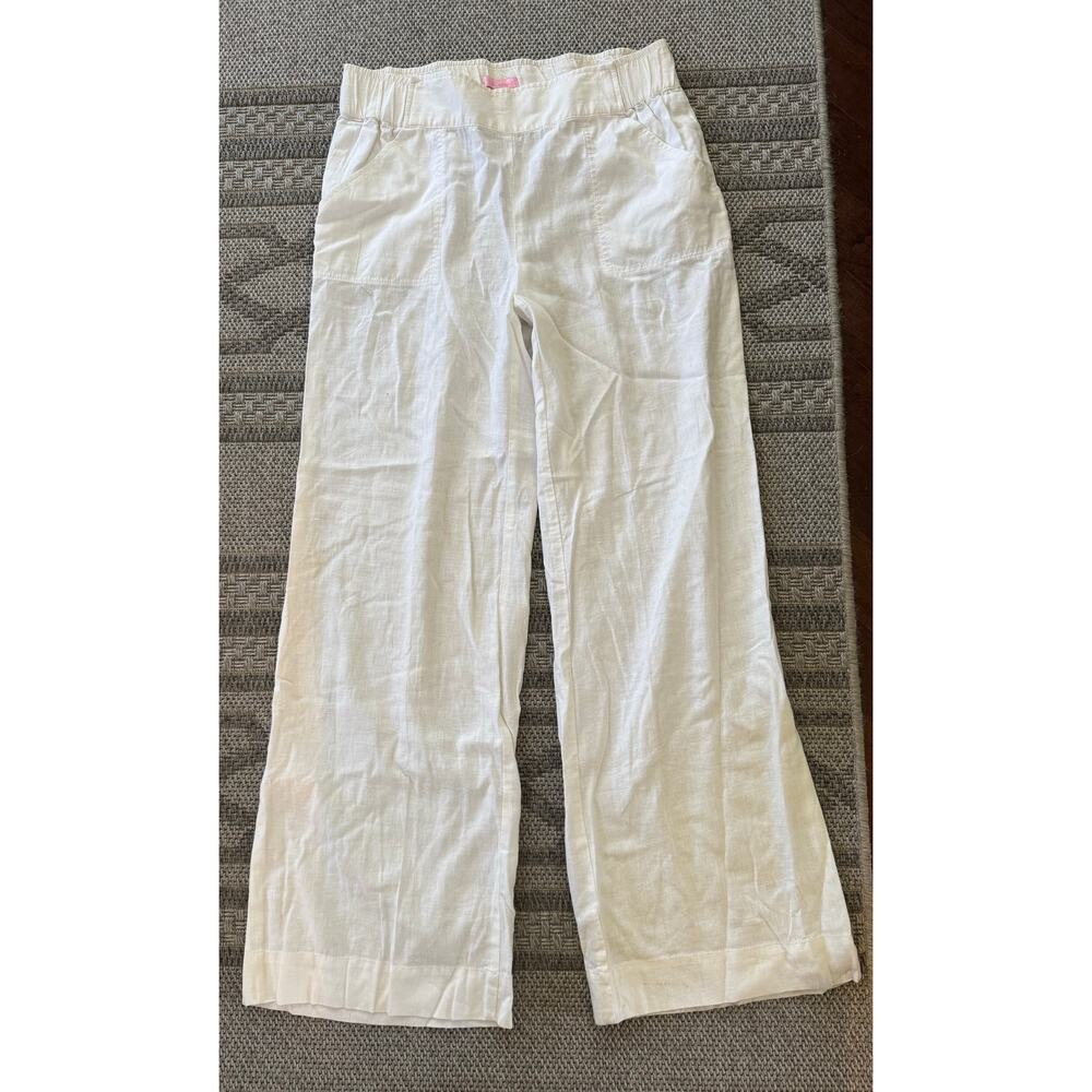 Lilly Pulitzer White Flowy Pants Size M